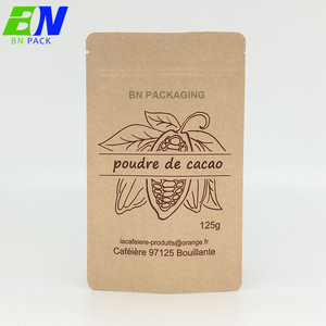 Fabrik-Lieferung Kraftpapier Stehbeutel mit Wiederverschließbarem Reißverschluss für Snacks/Trockenfrüchte - Product Image 6