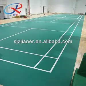 Intérieur rouleauxfournisseur badminton, plancher avec des lignes