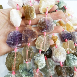Raw <span class=keywords><strong>Nugget</strong></span> Multi-Size Loose Gem stone <span class=keywords><strong>Strand</strong></span> Large 15,5 ''Kristall quarz Chunky Stone Bead Nature's Mixed Rough Gem stone Strands - Product Image 2