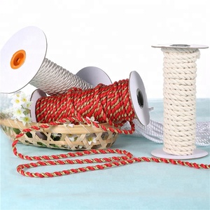 Manufacturer Direct Sell Colored Cheap Wholesale Twisted Organic Cotton Rope 3 Strand Soft Thick Braided Cotton Rope