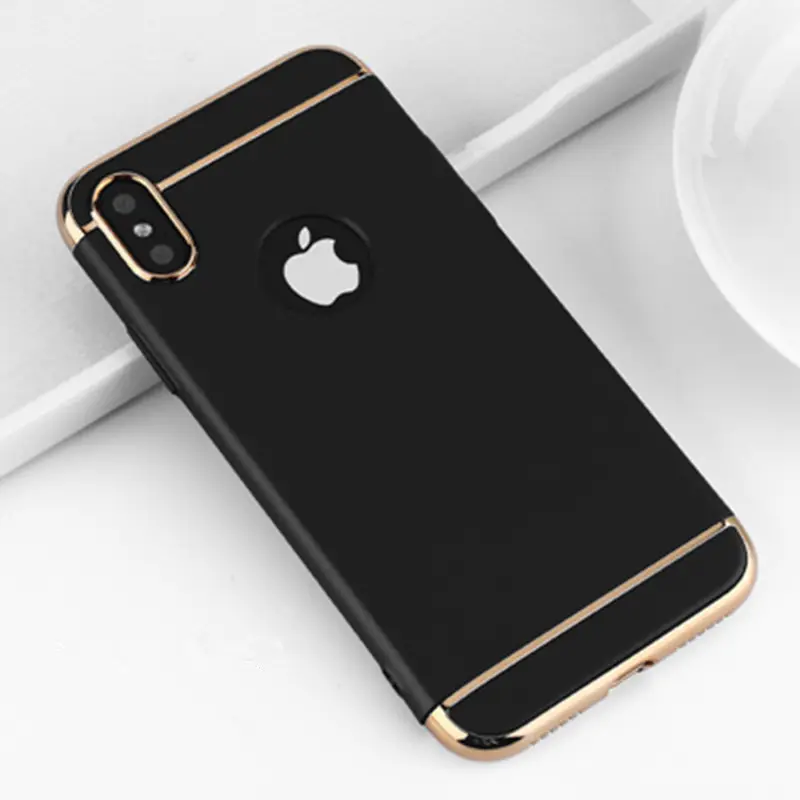 Hot Sell 3 in 1 PC Premium Shockproof Plating Metal Skin Protective