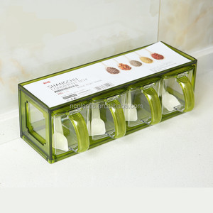 Spezia vaso Cucchiaio Dispenser Ampolla Sale Da Cucina Box Condimento Distributore di Stocker - Product Image 1