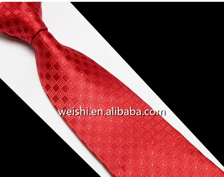 Fashion red strip cheap woven slim ties for men design
