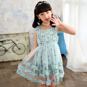 Abiti da Sera per Bambine con Rete Floreale, Eleganti e Graziosi - Product Image 4