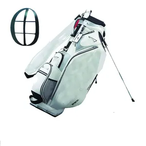Acessórios de golfe personalizado golf stand saco de couro genuíno