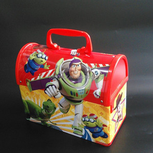 Grande boîte à lunch en étain, grande boîte métallique carrée avec poignée, conteneur de jouets pour cadeaux, boîtes personnalisées avec logo - Product Image 3