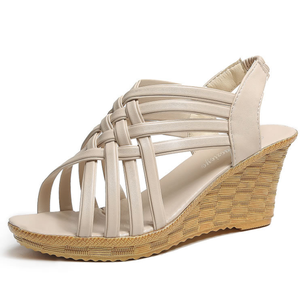 Sandalias de cuña casuales y económicas para mujer UP-0728J, sandalias de tacón con suela gruesa para mujer, verano 2023 - Product Image 5