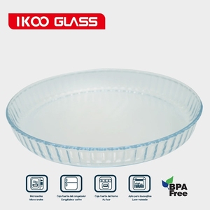 Ronde en verre trempé de cuisson <span class=keywords><strong>pan</strong></span>, <span class=keywords><strong>Pain</strong></span> rond de cuisson <span class=keywords><strong>Pan</strong></span> - Product Image 2