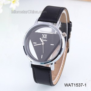 2015 <span class=keywords><strong>el</strong></span> mercado caliente venta color de la mezcla en forma de triángulo moda de cuero de lujo de la marca china reloj - Product Image 6