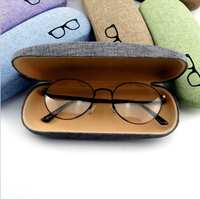 Grande Taille Logo Imprimé et Étui à Lunettes Rigide Coloré Surdimensionné pour Myopie, Lunettes de Soleil