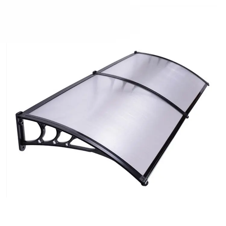 Toldo de lluvia de policarbonato para exteriores Toldo de lluvia para ventana Jardín Refugio de lluvia Cartón Negro/Blanco/Gris/Otros Bypass 1,5 kg