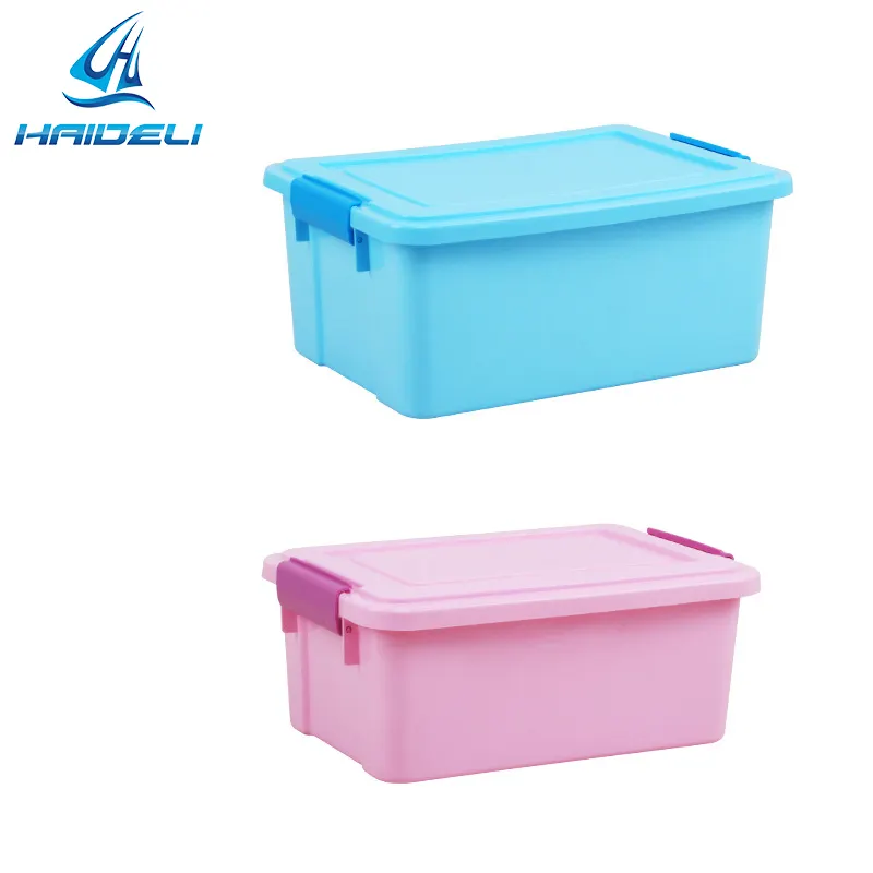 Afsluitbare Transparante Plastic container Met Deksels Vierkante Handvat plastic opbergdoos container