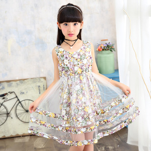 Abiti da Sera per Bambine con Rete Floreale, Eleganti e Graziosi - Product Image 5