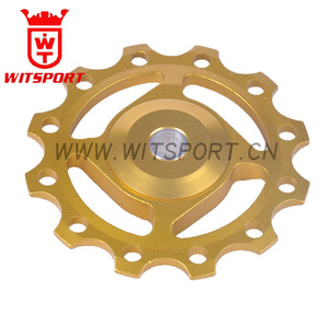 Poulie en céramique de vélo de route <span class=keywords><strong>vtt</strong></span> 7075 dérailleur arrière en alliage d'aluminium 11T 13T roue de guidage vélo céramique roulement roue Jockey - Product Image 4