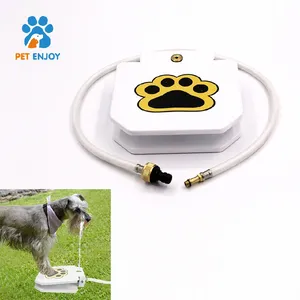 Toy Dog Fountain and Waterer Paw Step on Spitter Sprinkler for Large Pets, Outdoor Drinking with Hose Pedal for Summer