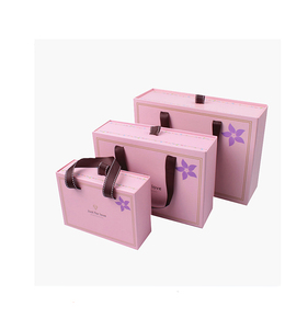 Pequeña Rosa melocotón anillo caja de lujo de alta calidad reciclar cajón deslizante estilo cinta perfume bolsa de papel - Product Image 4