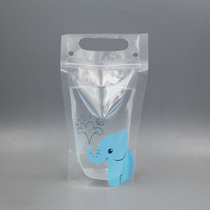 Bolsas de beber transparentes con cremallera, bolsa reutilizable con paja de plástico para bebidas, <span class=keywords><strong>capri</strong></span>, para el sol - Product Image 6