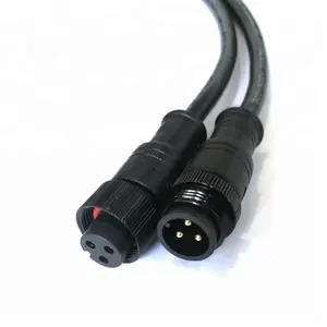 LED şerit 12mm 16mm 3 çekirdek 3 pin beyaz su geçirmez Pigtail bağlayıcı su geçirmez 3-Pin kablo