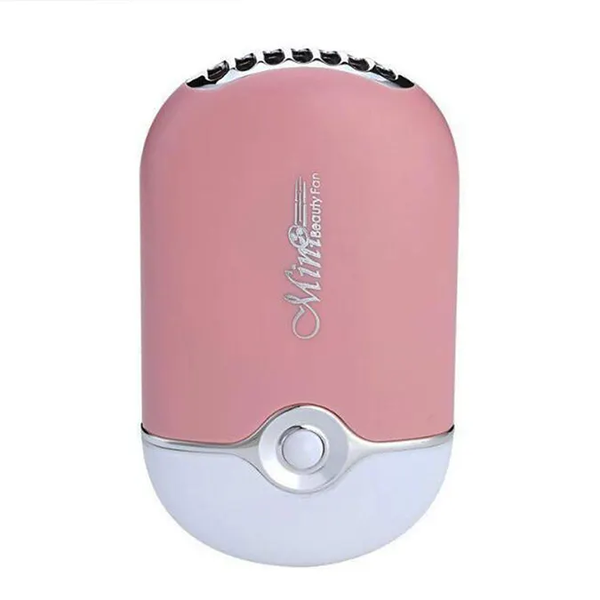 Mini ventilador de ar condicionado usb rosa, extensão de cílios