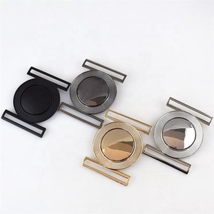 Meetee AP267 50mm सजावटी कोट बटन सामान मिश्र धातु दौर बेल्ट बकसुआ महिलाओं के नीचे जैकेट के लिए DIY कपड़े कुंडी बटन - Product Image 2