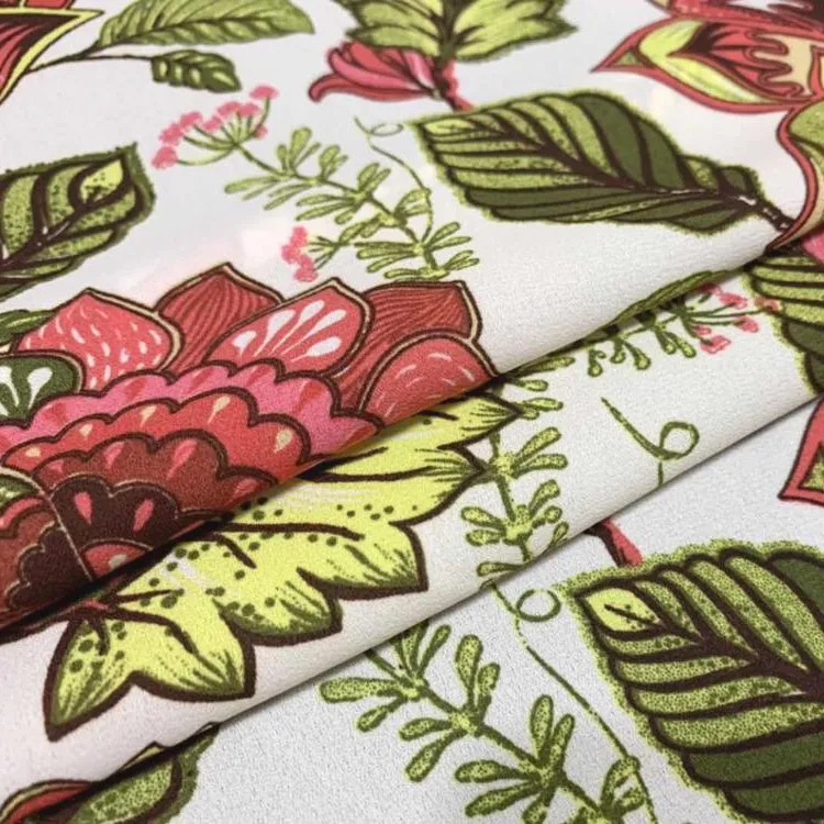 Printed Polyester Fabric Hot Sale 100% Polyester Printed Georgette Fabric