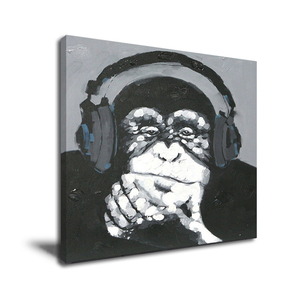 Moderne Kunst Home Decor Cartoon Beroemde Animal <span class=keywords><strong>Sex</strong></span> Aap Gezicht Schilderen