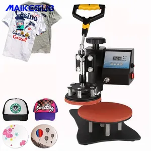 Imprimante de transfert de chaleur de t-shirt faite sur commande 5 dans 1 machine combinée de presse de chaleur de sublimation pour l'impression de chapeau/tasse/plat/bouteille/t-shirts