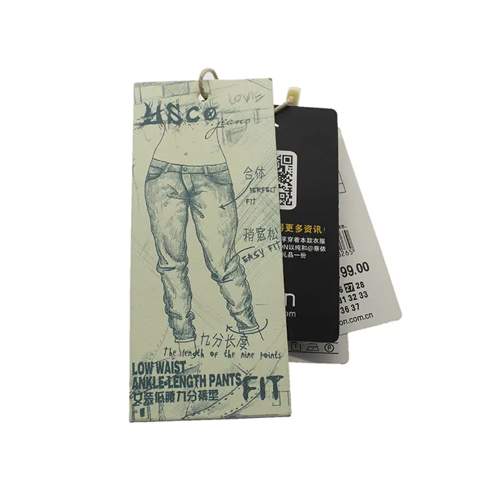 Custom Garment hang Tag With String and Price Tag