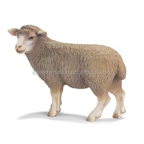 Jouet en plastique pvc personnalisé OEM, en peluche, mouton, prix bas, similaire à un animal, pour enfants, livraison gratuite