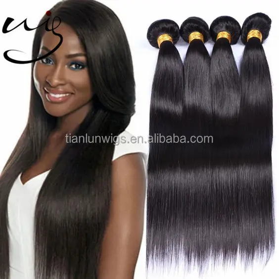 Cheap 100% Indian Remy human hair weaving silky straight natural black virgin hair extensions, hair bundles for black women
