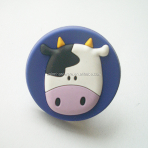 Wholesale Plastic Eco-Friendly Durable <strong>Funky</strong> Cabinet <strong>Knobs</strong> Sweet Cow Cartoon Design Adjustable Furniture for <strong>Drawer</strong> Kids Dresser - Product Image 2