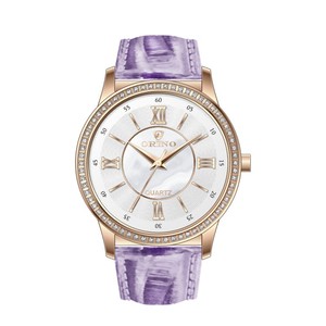 Venta caliente caso de piedra de cuero genuino correa de reloj de señora - Product Image 3