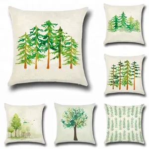 Moda oturma kanepe rahat dekoratif ağaçlar baskılı yastık örtüleri