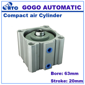 GOGO alta calidad doble efecto actuadores cilindro neumático SDA63-20 compacto cilindros de aire - Product Image 1