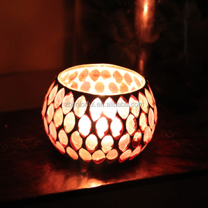 Portavelas de Vidrio Mosaico Personalizados para Hacer Velas, para Decoración, Hechos a Mano - Product Image 3