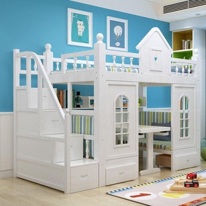 Factory Direct Sale Pine Solid Wood Convertible Multifunction Wooden Princess <strong>Bunk</strong> <strong>Bed</strong> Kids <strong>Bunk</strong> <strong>Bed</strong> With Slide And Table - Product Image 5