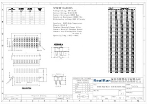 Realmun oem 0.8 מ "מ המגרש 12 סיכה שורה כפולה מחבר btb עם זהב מעל ni קשר לסיים - Product Image 4