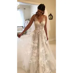 UNE Ligne Sexy Boho Fée Robes De Mariée Prix de Gros