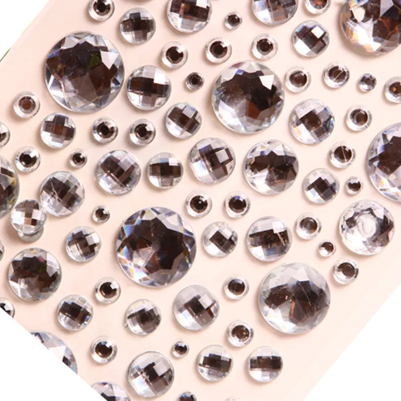Wieder verwendbarer selbst klebender Kristall diamant 3d Alphabet Letter Sticker