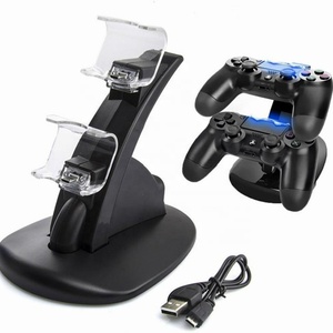 Usb <span class=keywords><strong>Dual</strong></span> Gamepad sạc điều khiển trò chơi điều khiển cung cấp điện Trạm Sạc đứng <span class=keywords><strong>dock</strong></span> cho <span class=keywords><strong>PS4</strong></span> tàu nhanh - Product Image 1