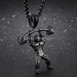 Últimos estilos GYM Levantamiento de pesas <span class=keywords><strong>Hercules</strong></span> Collar deportivo de acero inoxidable - Product Image 4