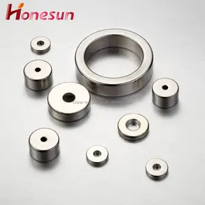 Ring Neodymium Magnets Industrial N52 Ring Neodymium Magnet Round Magnets With Holes