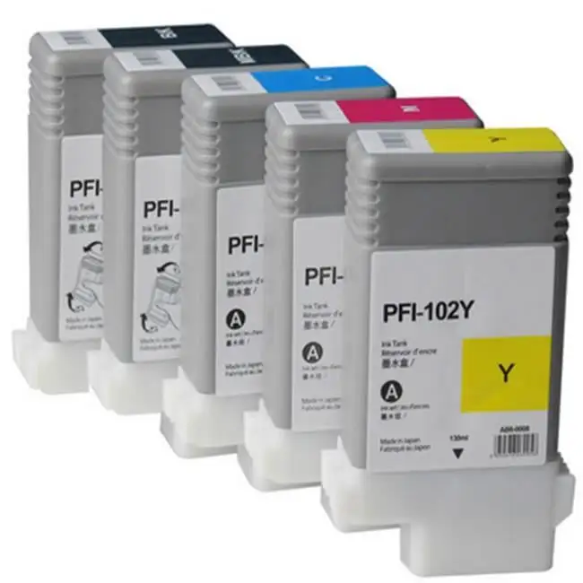 เครื่องพิมพ์ตลับหมึกPFI -102 PFI102 PFI 102มาบุญครอง0894B001เข้ากันได้สำหรับCanon IPF500 IPF510 IPF600 IPF610 IPF605