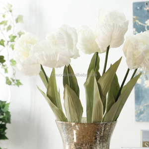 ZERO Holland estilo artificial <span class=keywords><strong>abierto</strong></span> tulipán Flores, pu tacto suave tulipán amarillo - Product Image 1