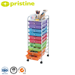 Shopee Amazon eBay wholesale Taiwan household storage manufacturer Home trolley cabinet 10 tier plastic storage drawer