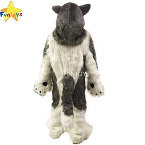 Funtoys CE grigio lupo Husky cane mascotte costumi Fursuit Cosplay per adulti - Product Image 4