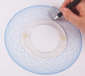 Samtoycn mesin penggaris gambar geometris pena warna Set spirograf untuk anak-anak mainan plastik uniseks Puzzle plastik - Product Image 4