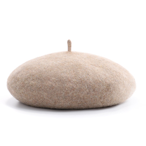 Bonnet béret en feutre de laine pour dames, couleur unie, tricot français pour filles, vente en gros - Product Image 6