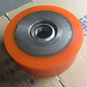 Solid Precision High Wear Resistant PU Rubber Hydraulic Pallet Truck Wheels