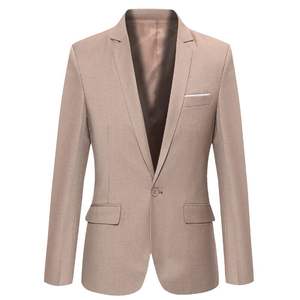 YSMARKET Setelan Kasual untuk Pria, Kostum Modis Kancing Tunggal, Blazer Slim Fit Sederhana Gaya Gent Elegan